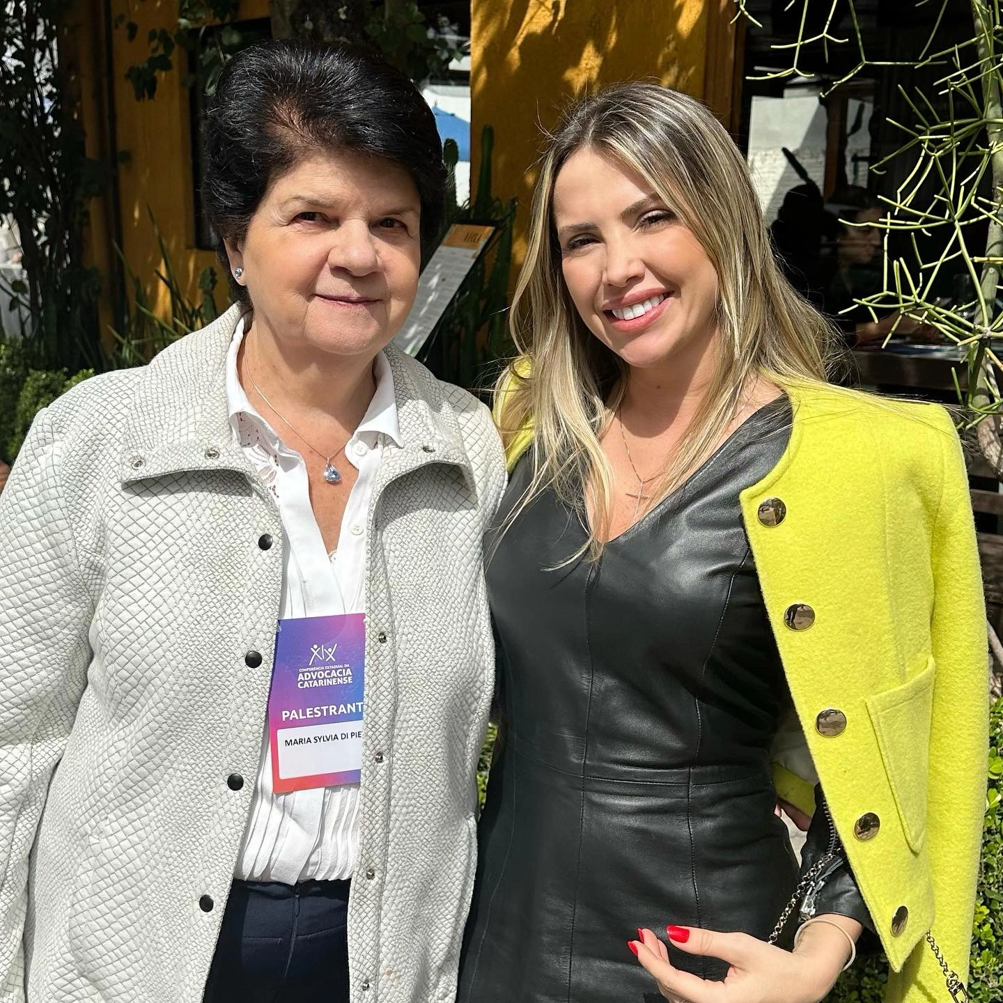 Com a Prof. Maria Syvia Di Pietro na Conferência Estadual da Advocacia Catarinense